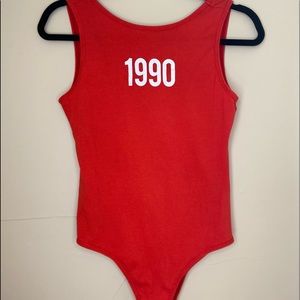 Zara Red 1990 Bodysuit Size “Small” Never Worn
